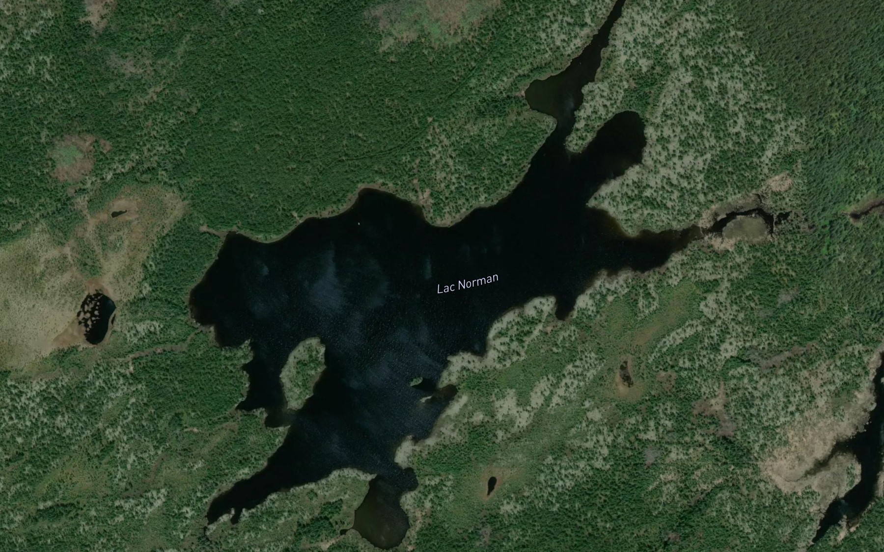 Satellite map of the Lac Norman