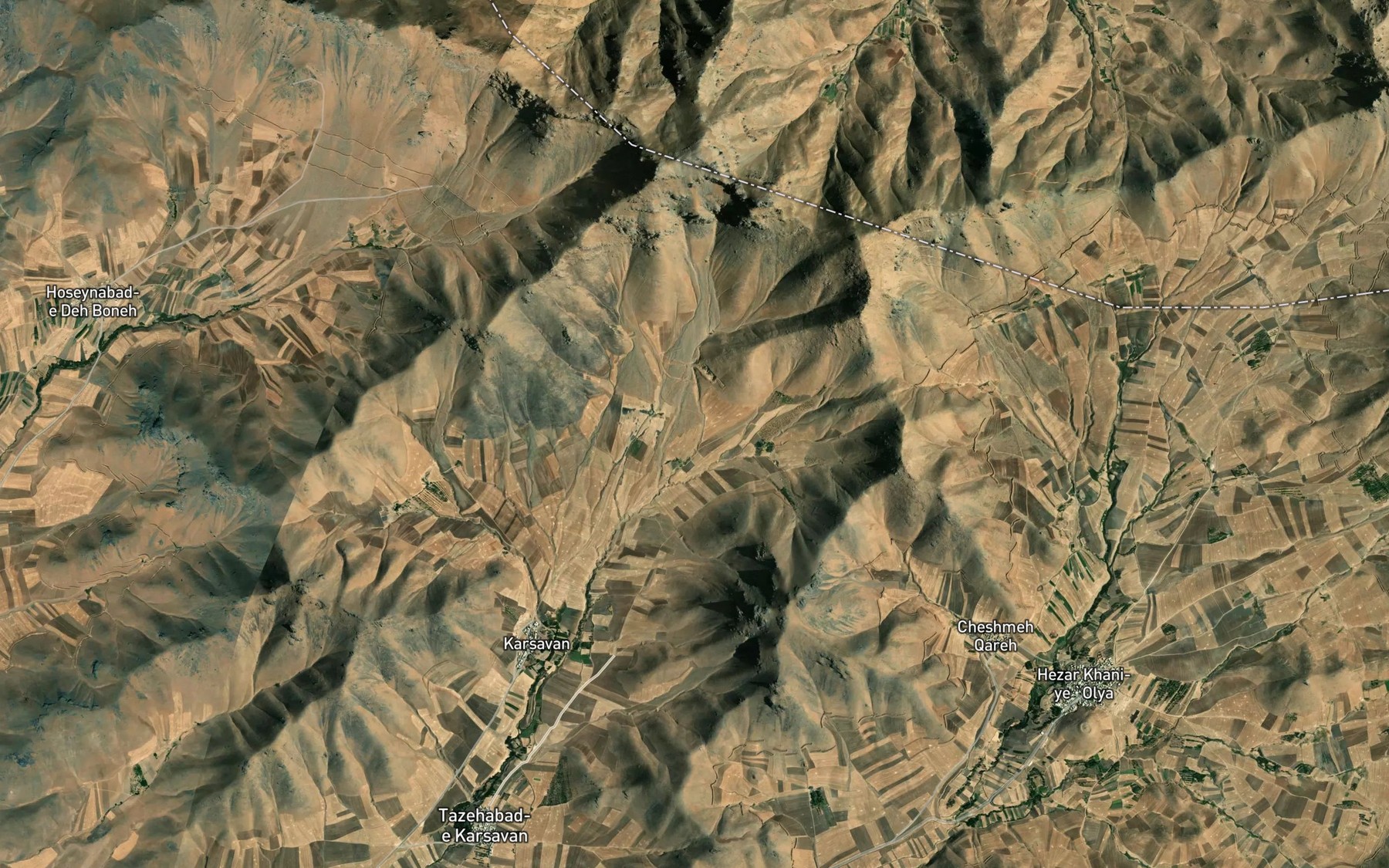 Satellite map of the Kani-ye Ashakeleh