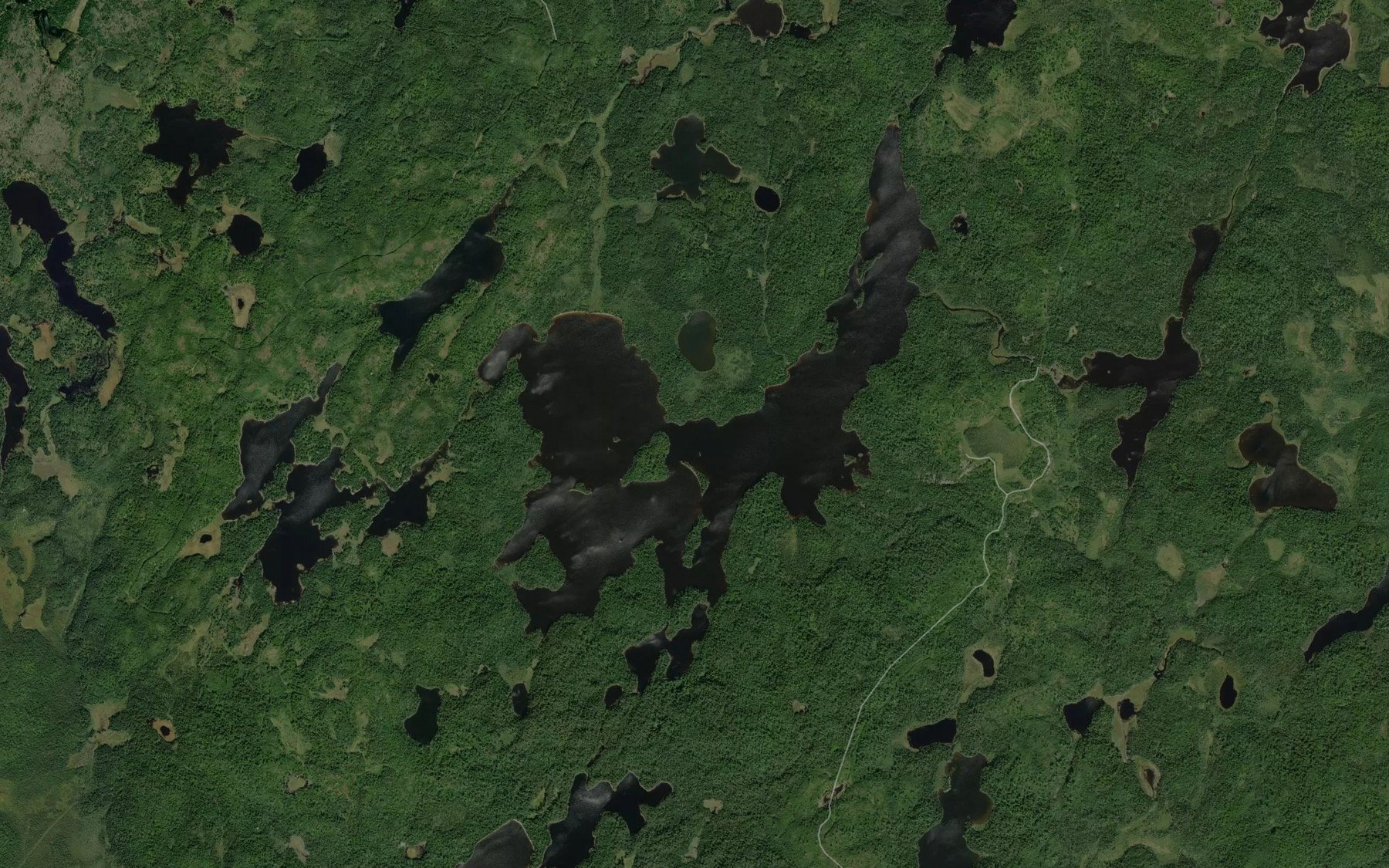 Satellite map of the Byers Lake