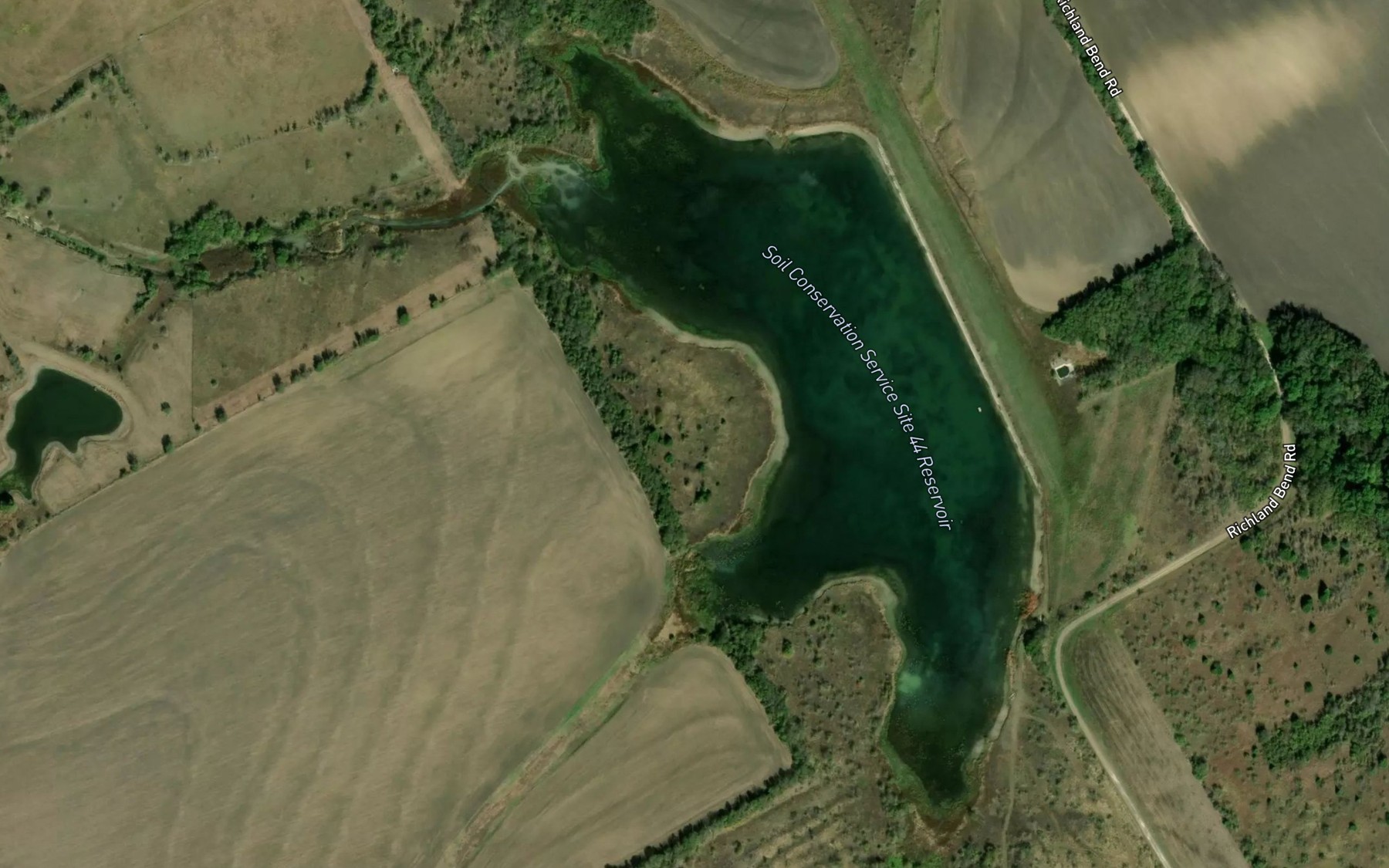 Satellite map of the Soil Conservation Service Site 44 Reservoir