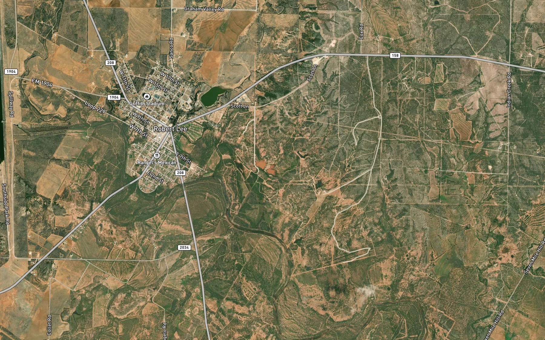 Satellite map of the Old City Lake