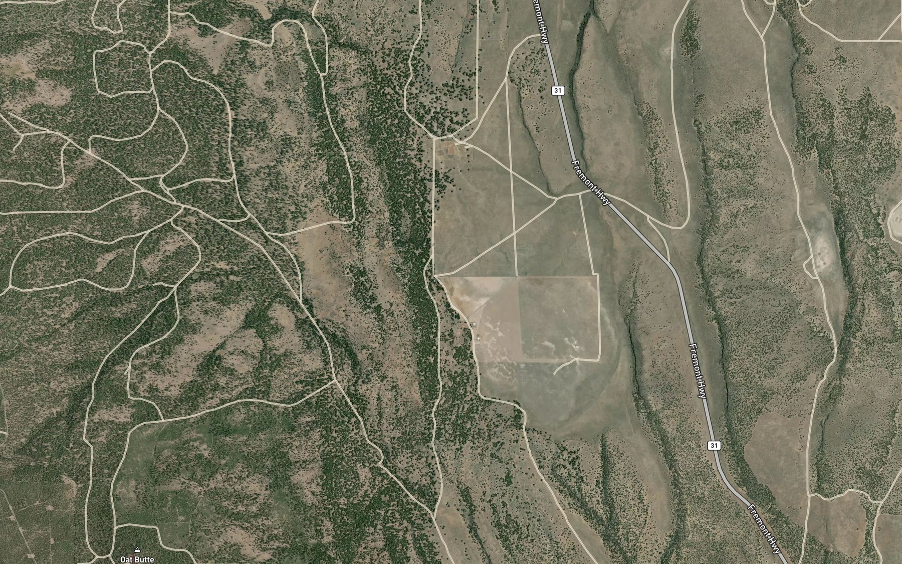 Satellite map of the Smoke Creek