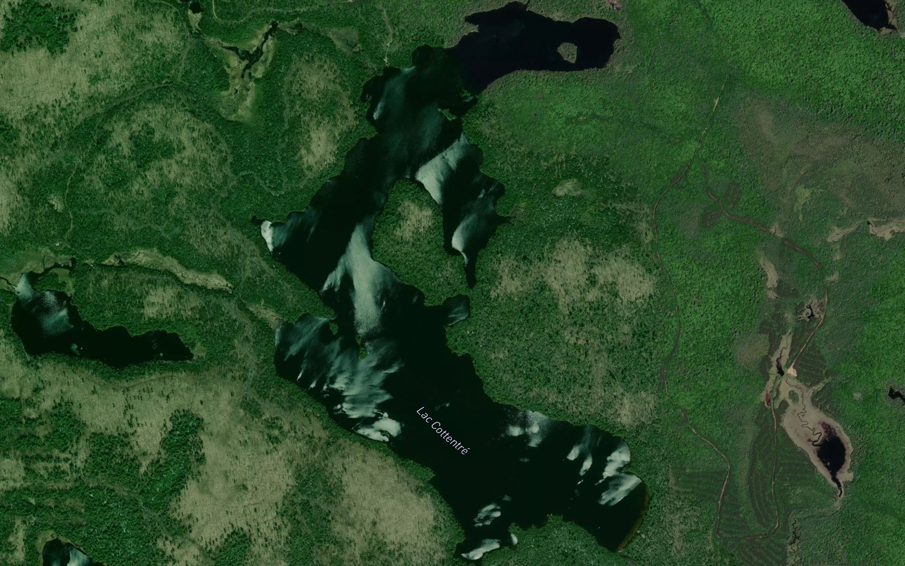 Satellite map of the Lac Cottentre
