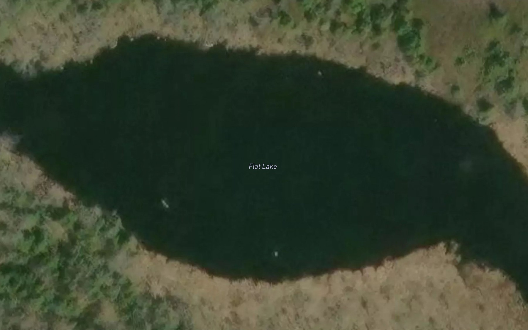 Satellite map of the Flat Lake