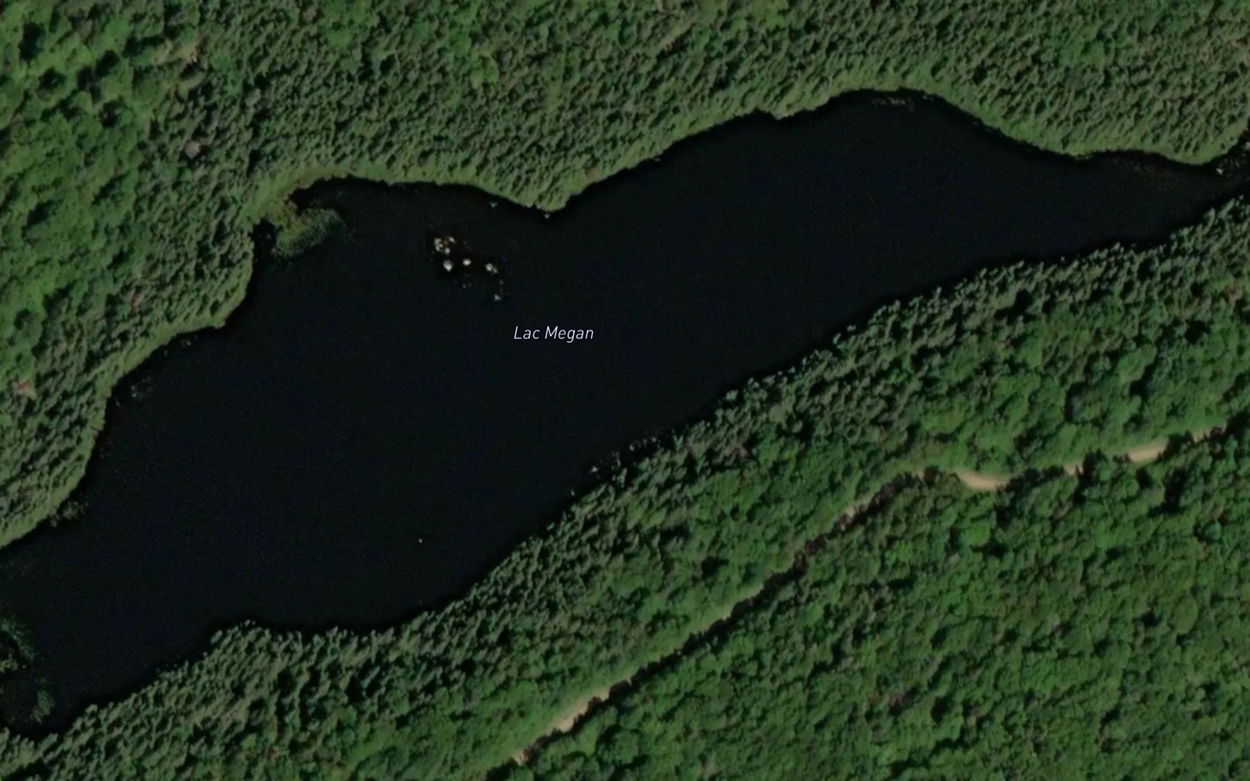 Satellite map of the Lac Megan