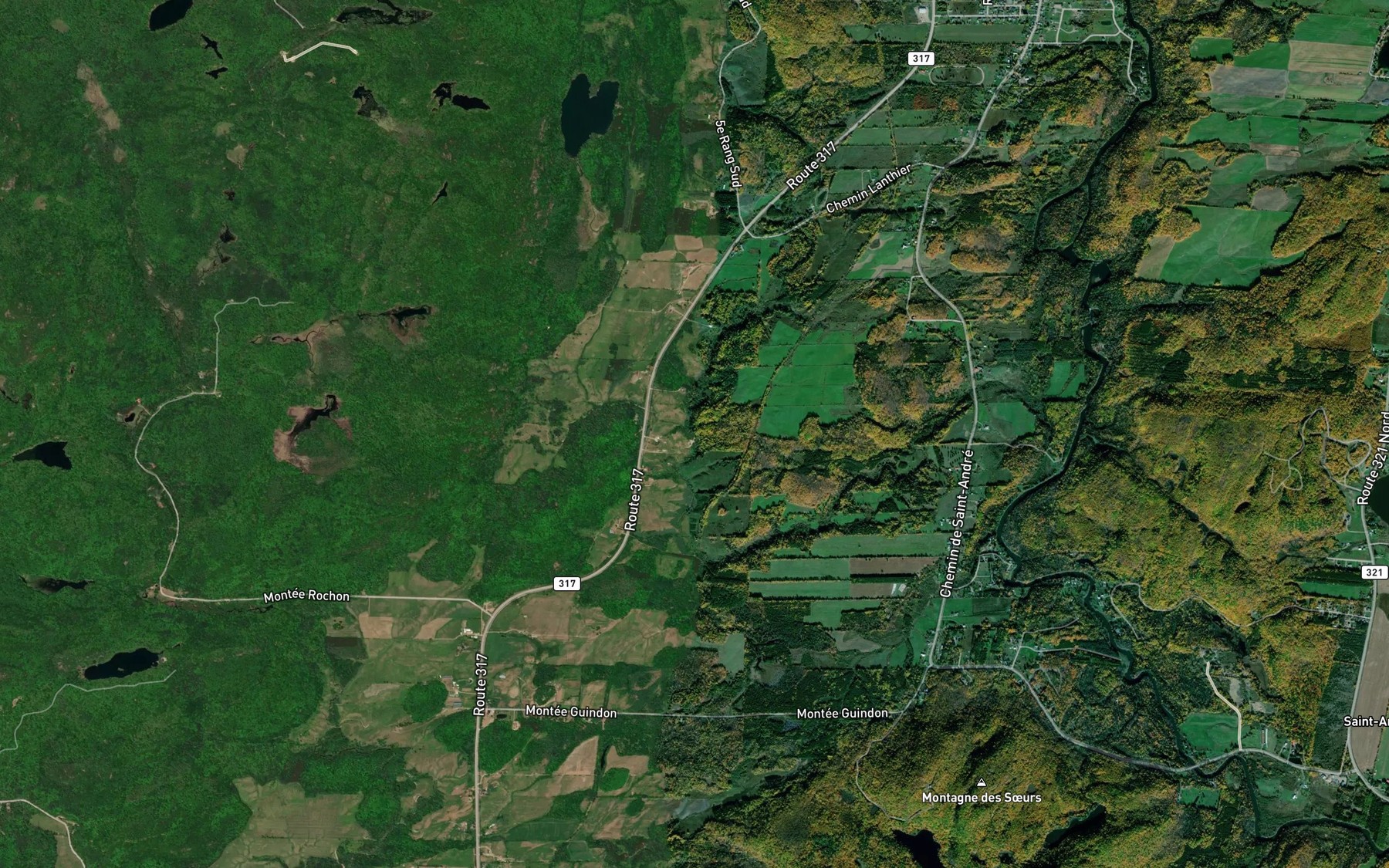 Satellite map of the Ruisseau Noir