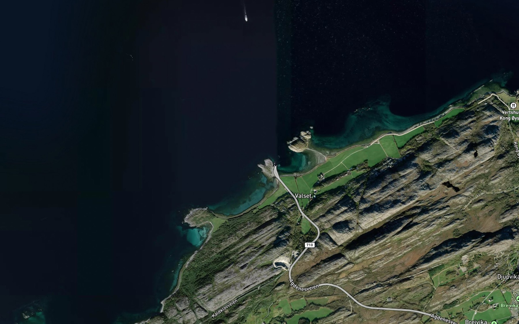 Satellite map of the Meholmvika