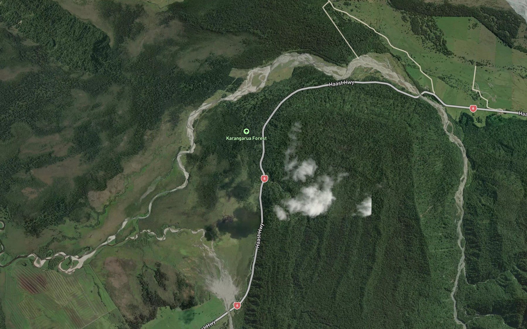 Satellite map of the Black Creek