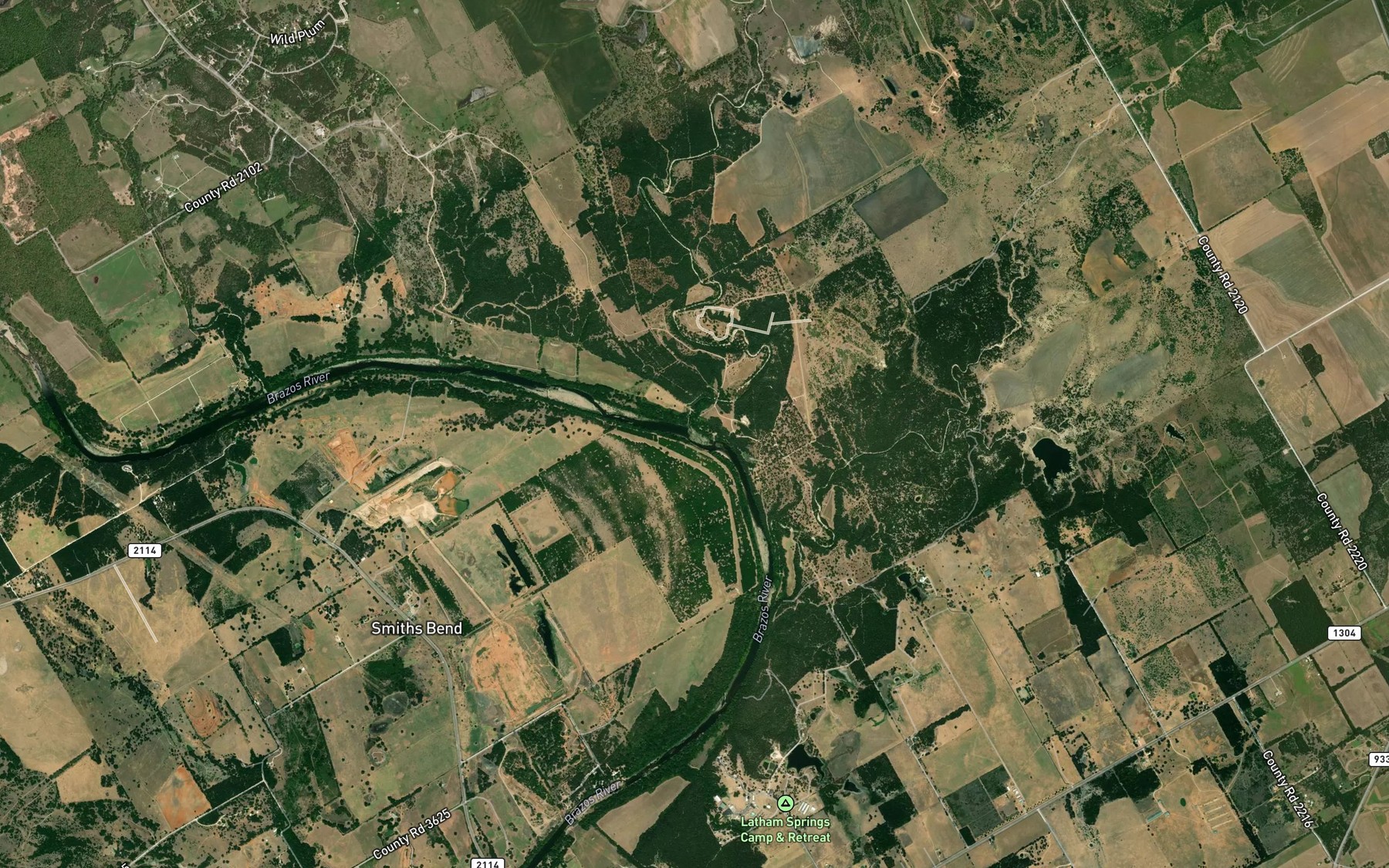 Satellite map of the Whiterock Creek