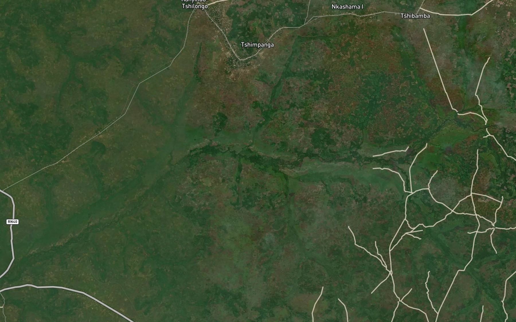 Satellite map of the Tshingindila