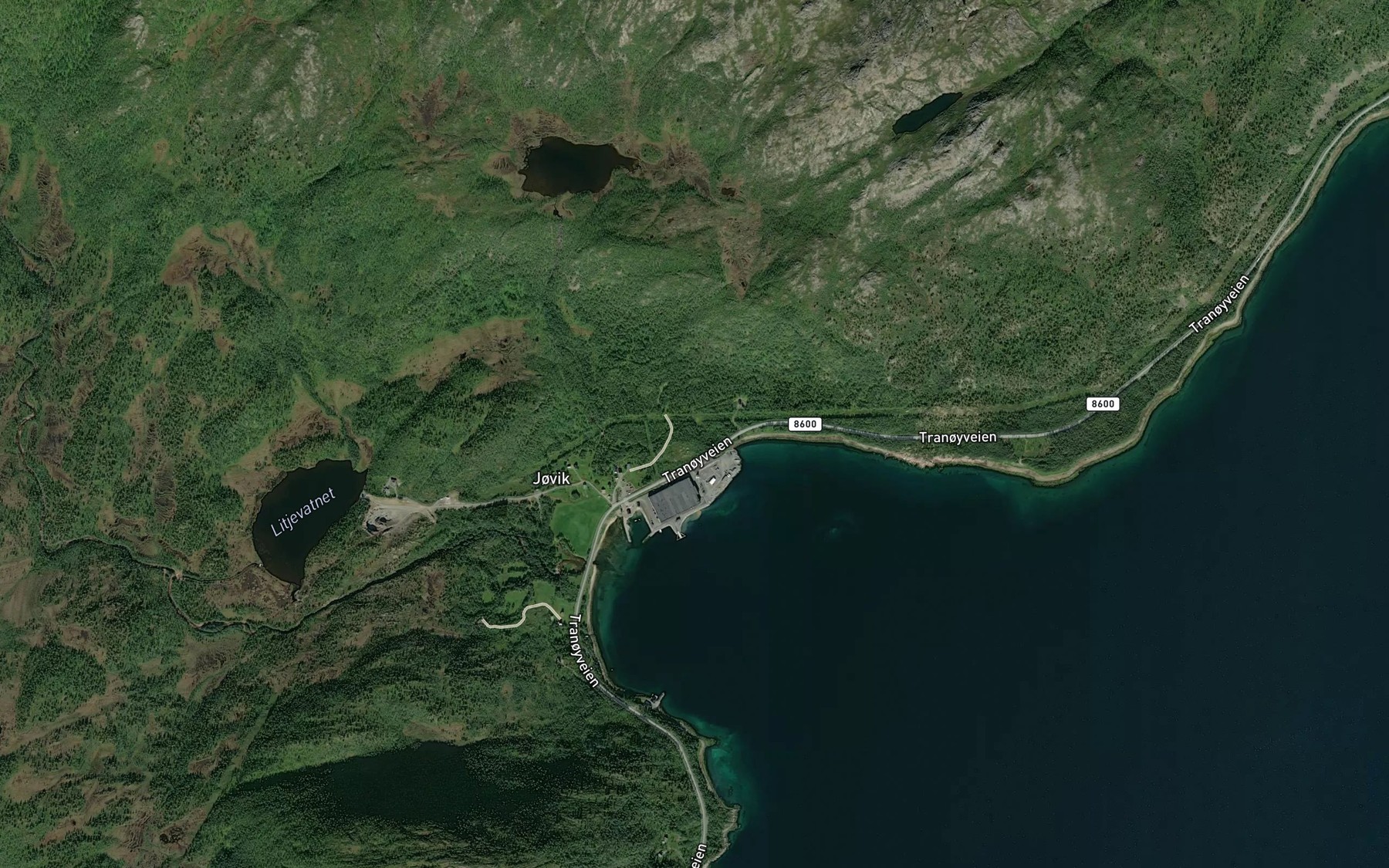 Satellite map of the Oselva