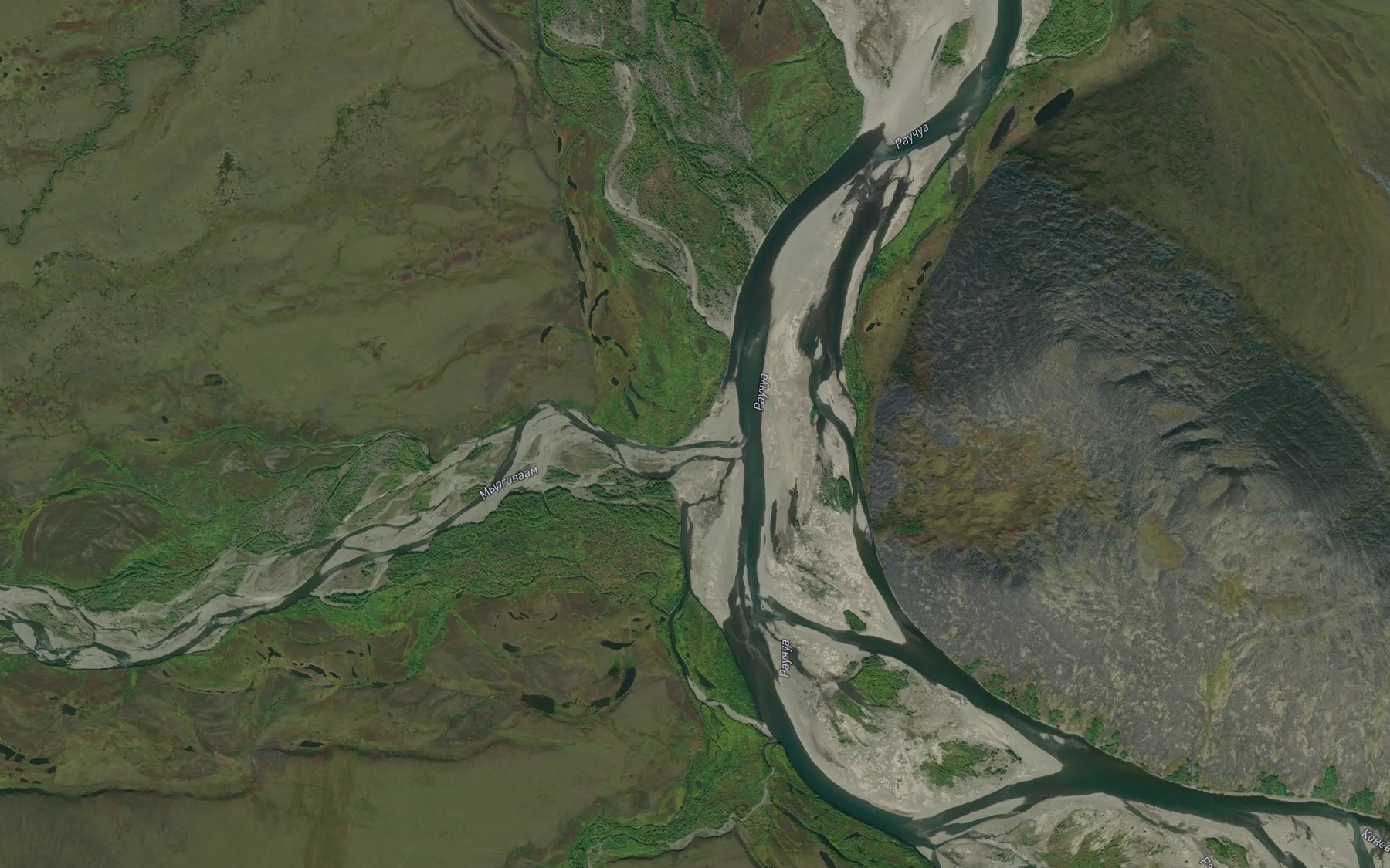 Satellite map of the Myrgovaam