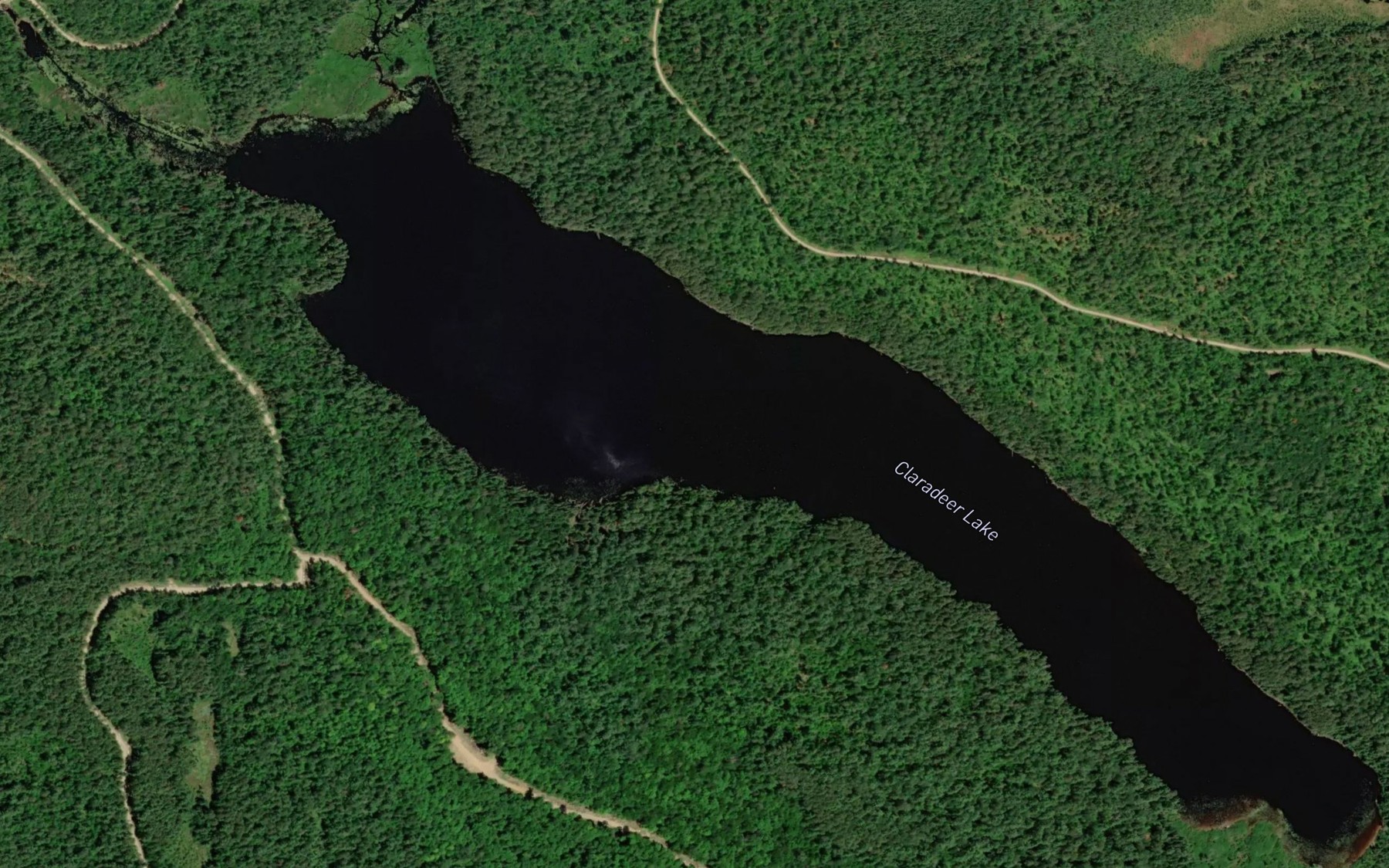 Satellite map of the Claradeer Lake