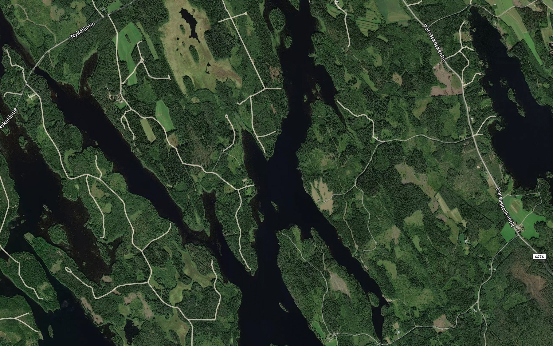 Satellite map of the Pilkanselka