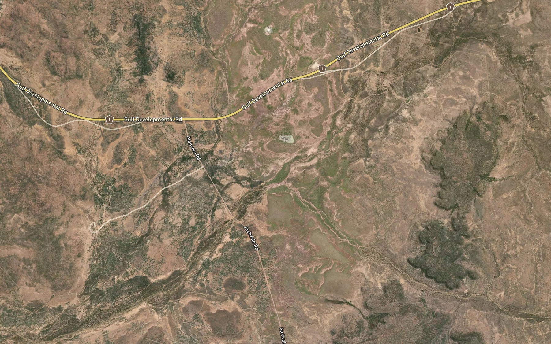 Satellite map of the Bucket Springs