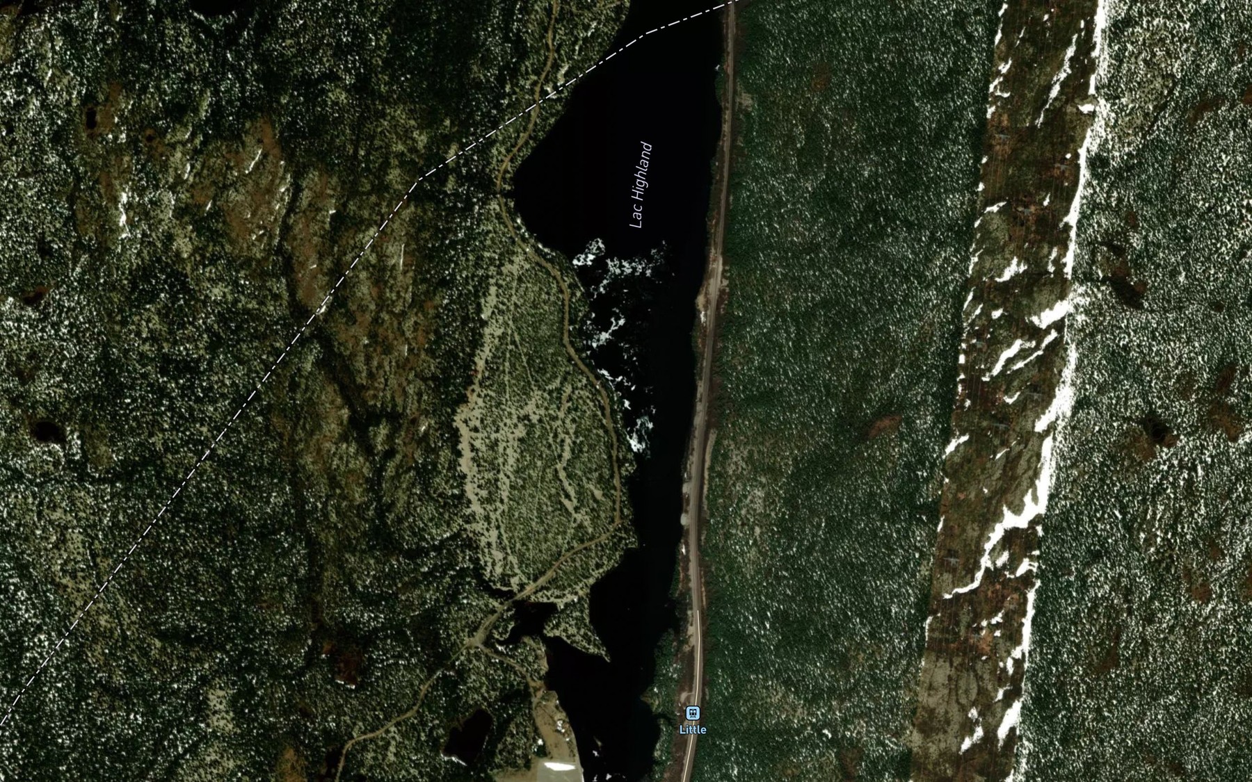Satellite map of the Lac Highland