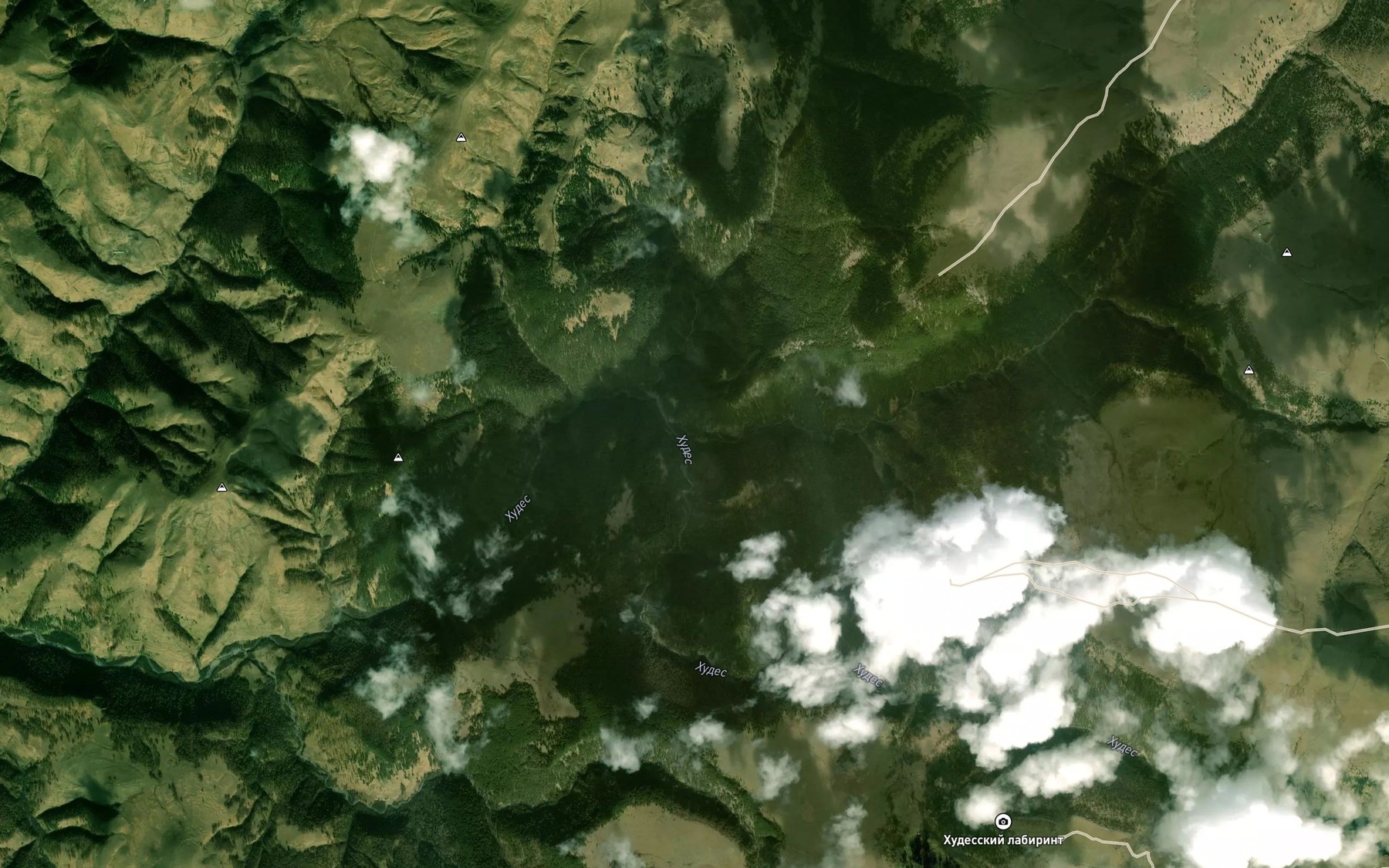 Satellite map of the Chechek-Tokhanasu