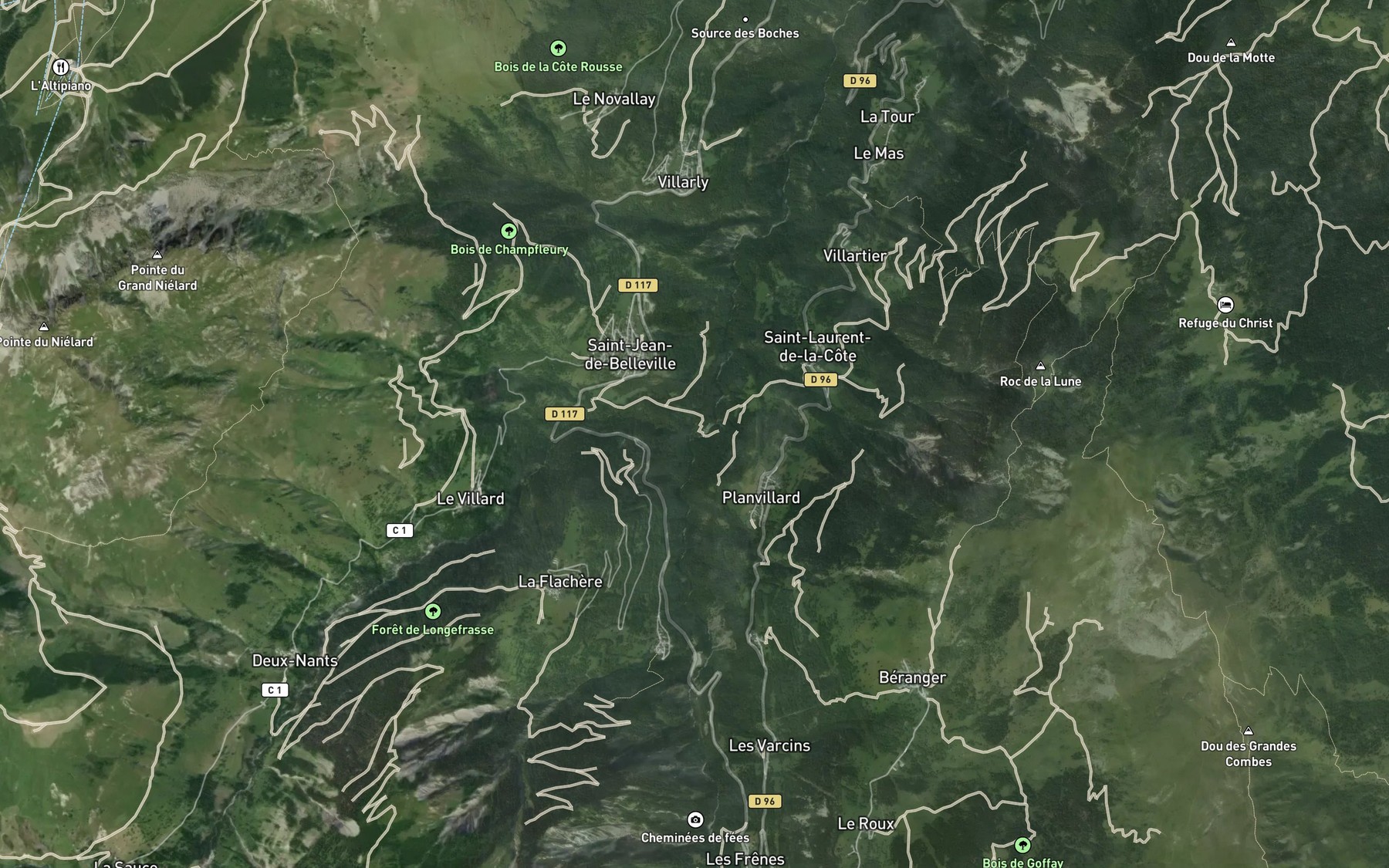 Satellite map of the Nantbrun