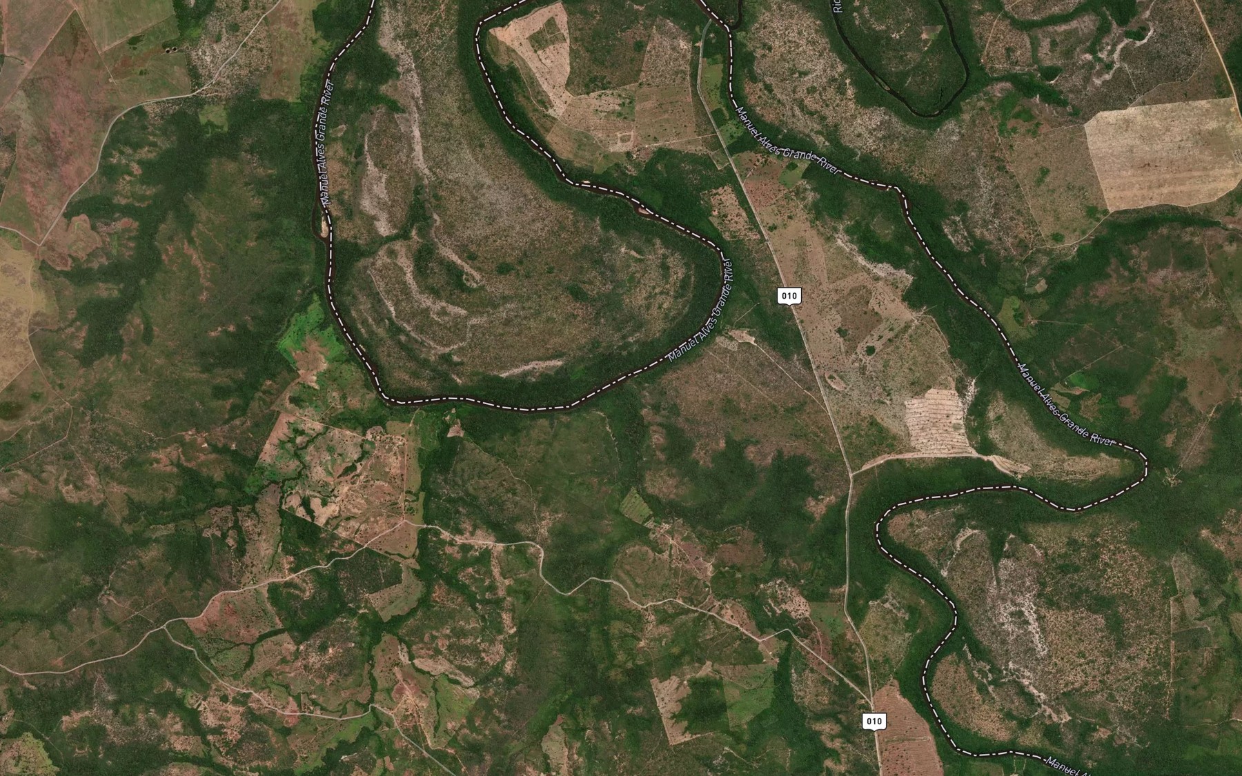 Satellite map of the Ribeirao Piranha