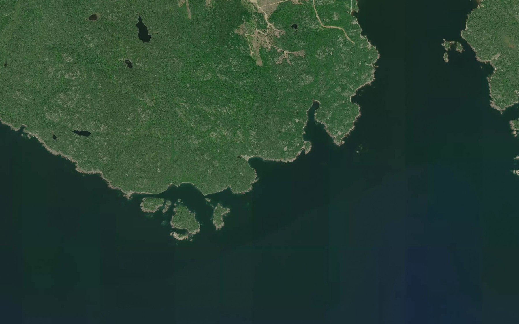 Satellite map of the Noname Bay