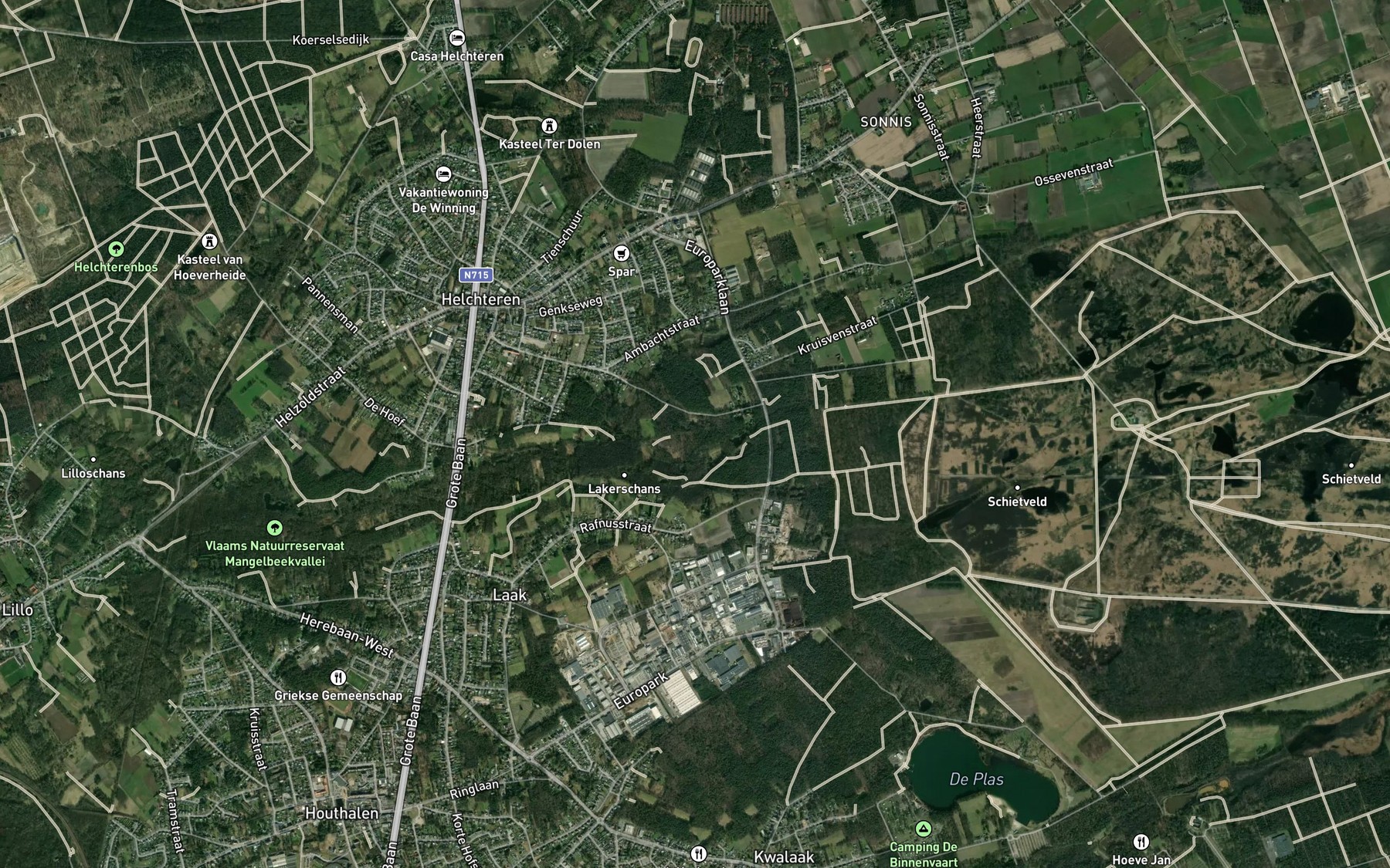 Satellite map of the Schansbeek