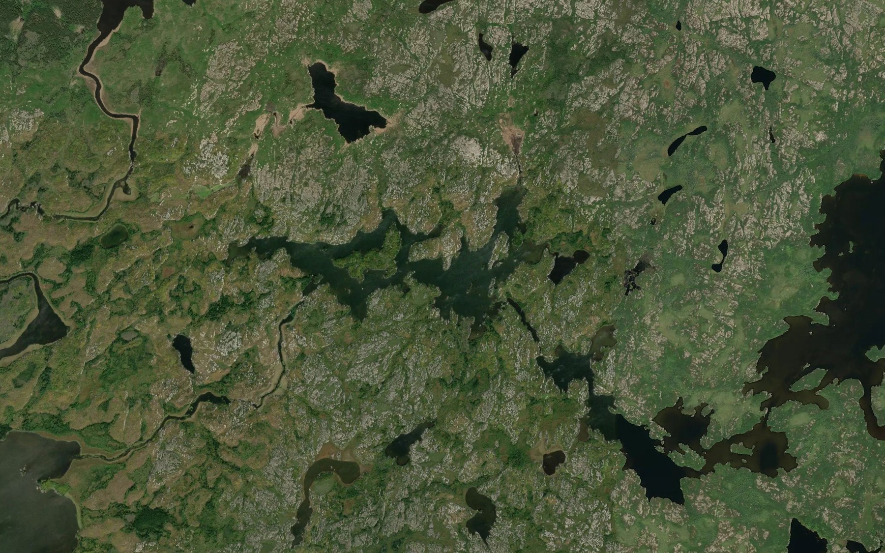 Satellite map of the Meegeesi Rapids Lake