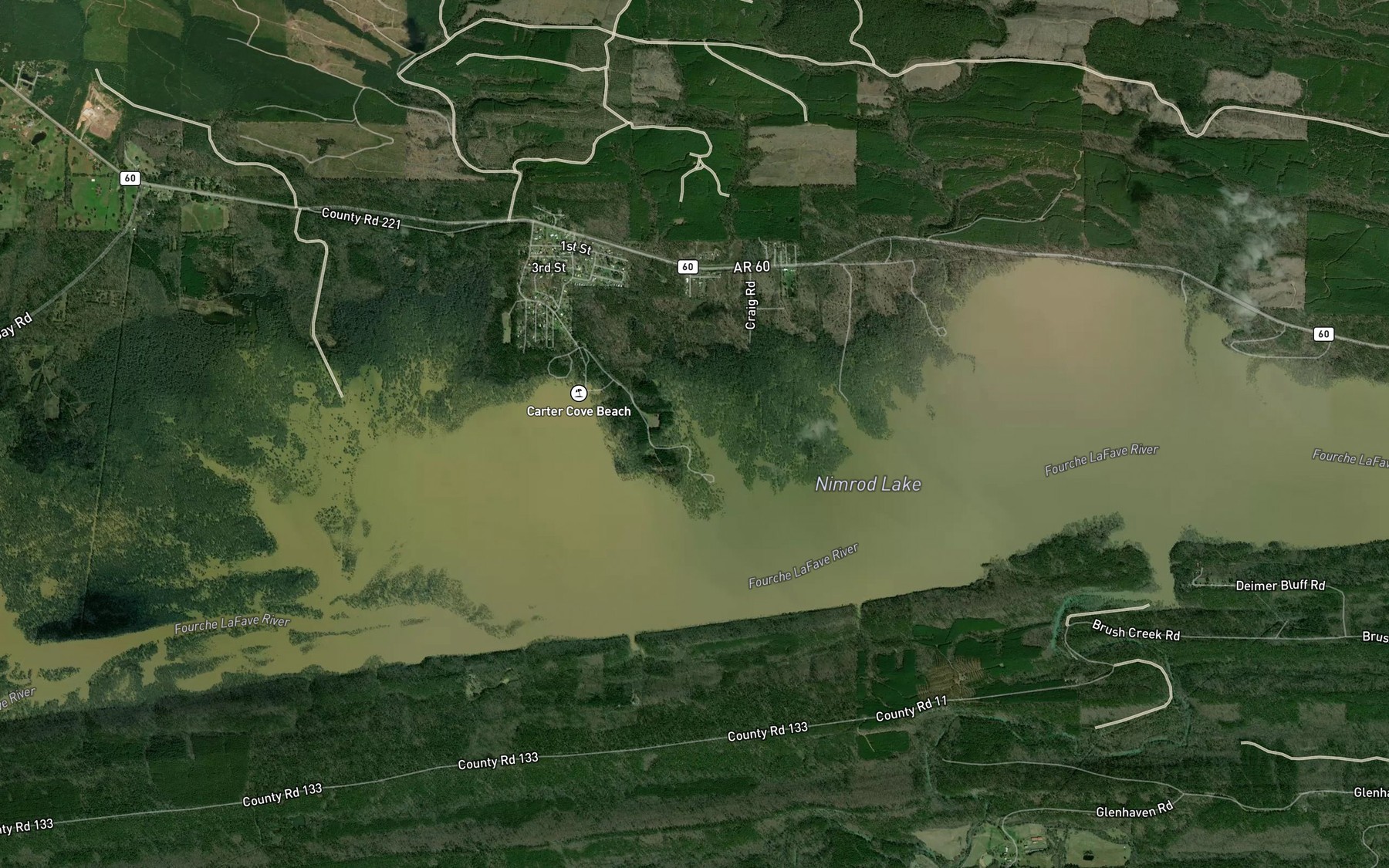 Satellite map of the Anderson Branch