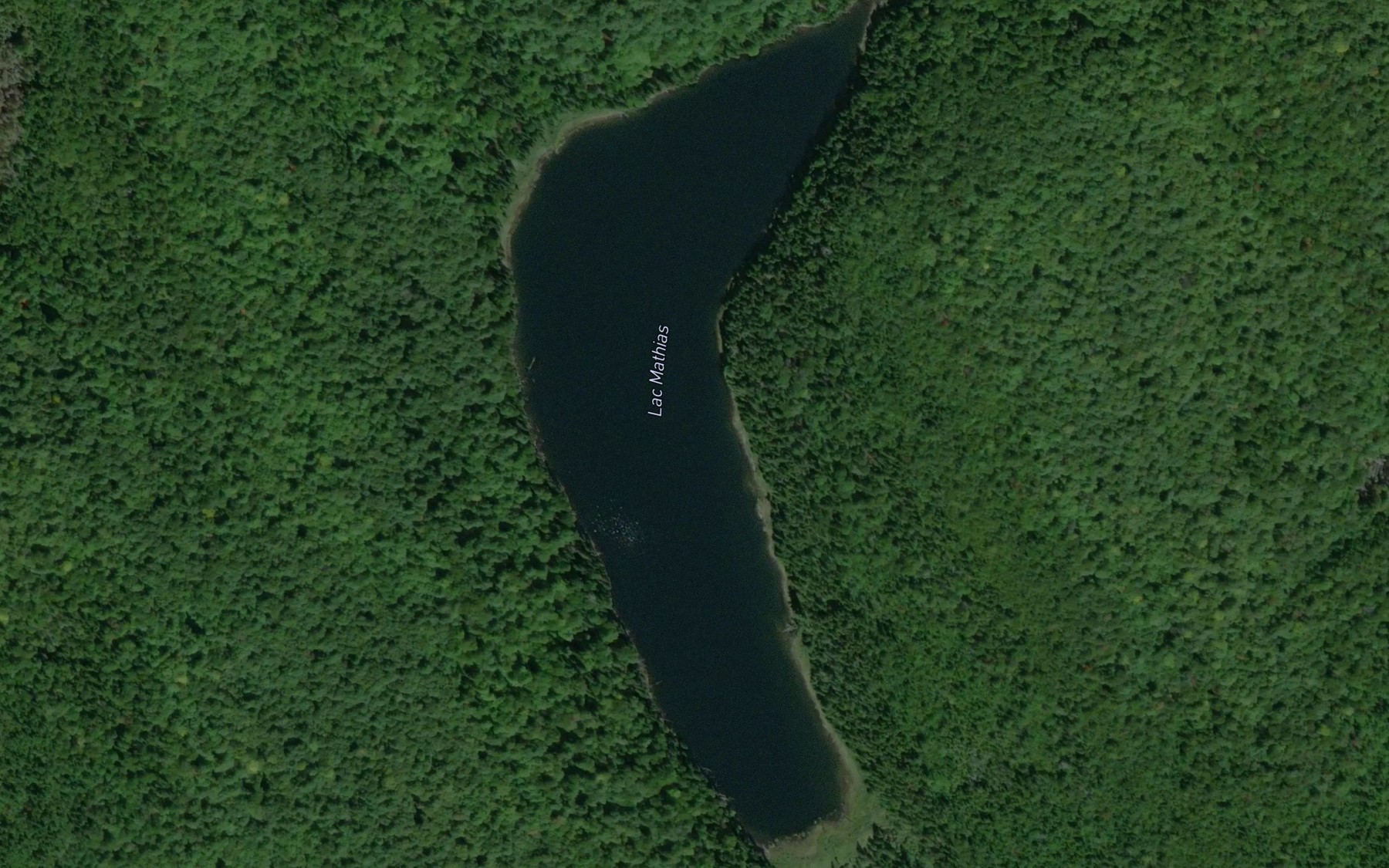 Satellite map of the Lac Mathias