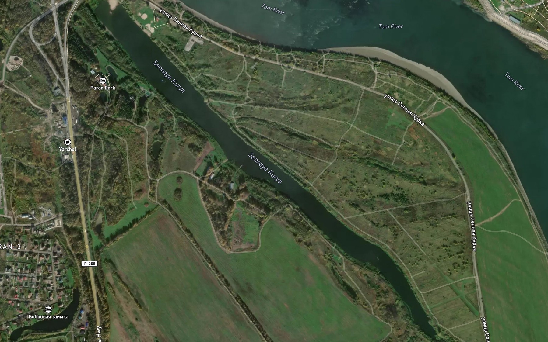 Satellite map of the Ozero Sennaya Kur'ya