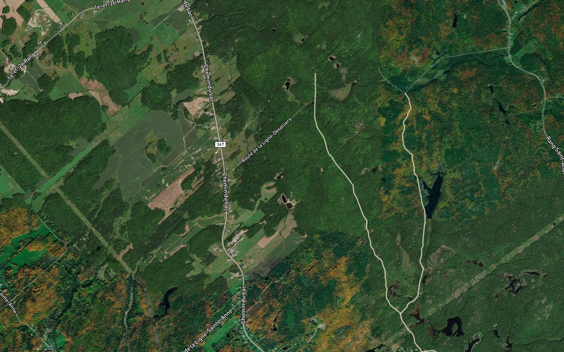 Satellite map of the Lac a Paradis