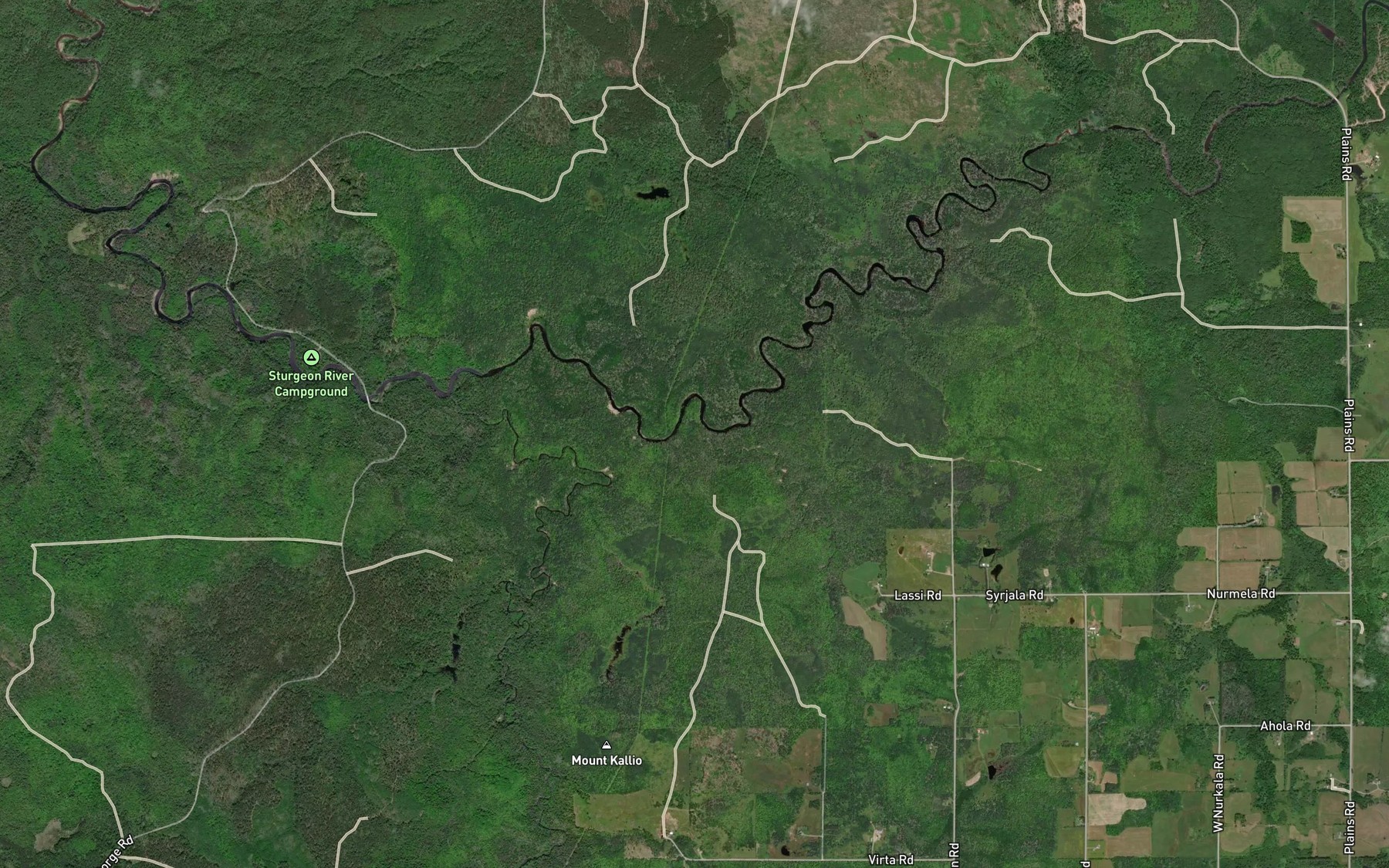 Satellite map of the Black Creek