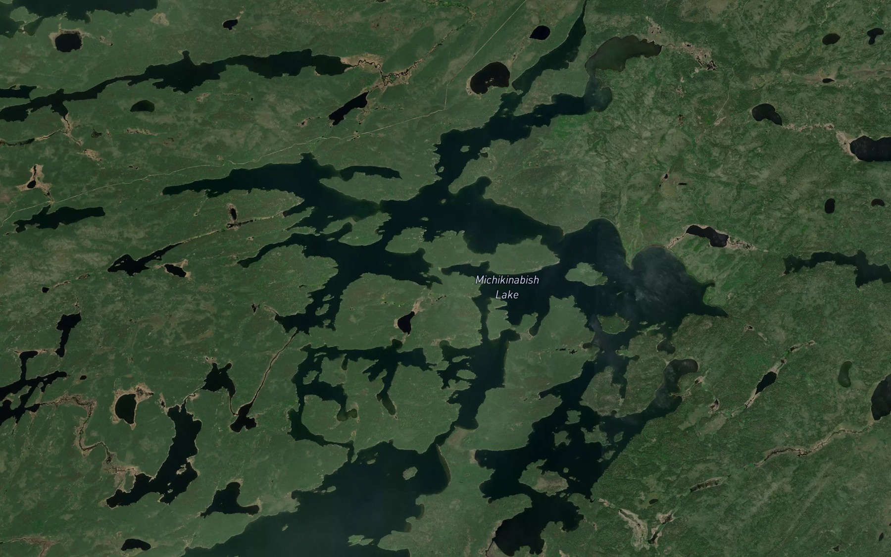 Satellite map of the Michikinabish Lake