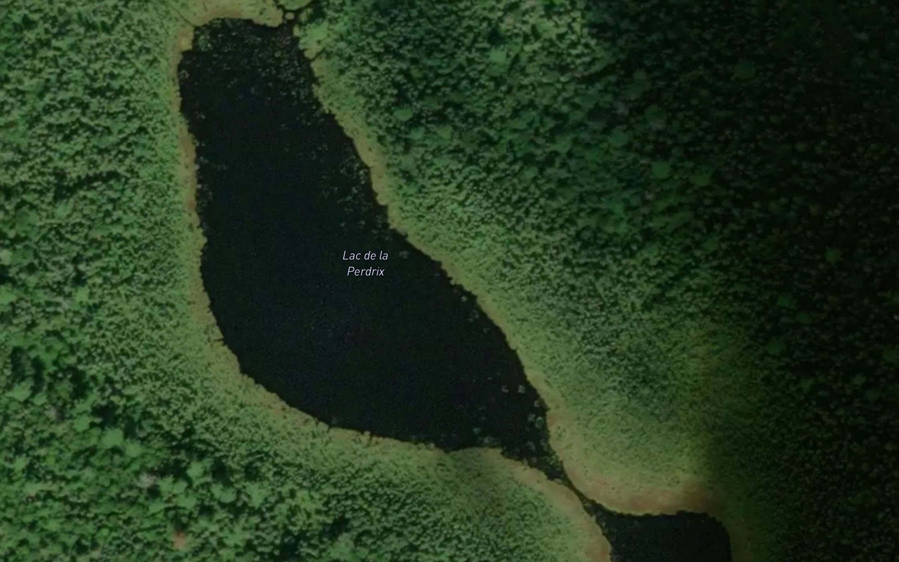 Satellite map of the Lac de la Perdrix