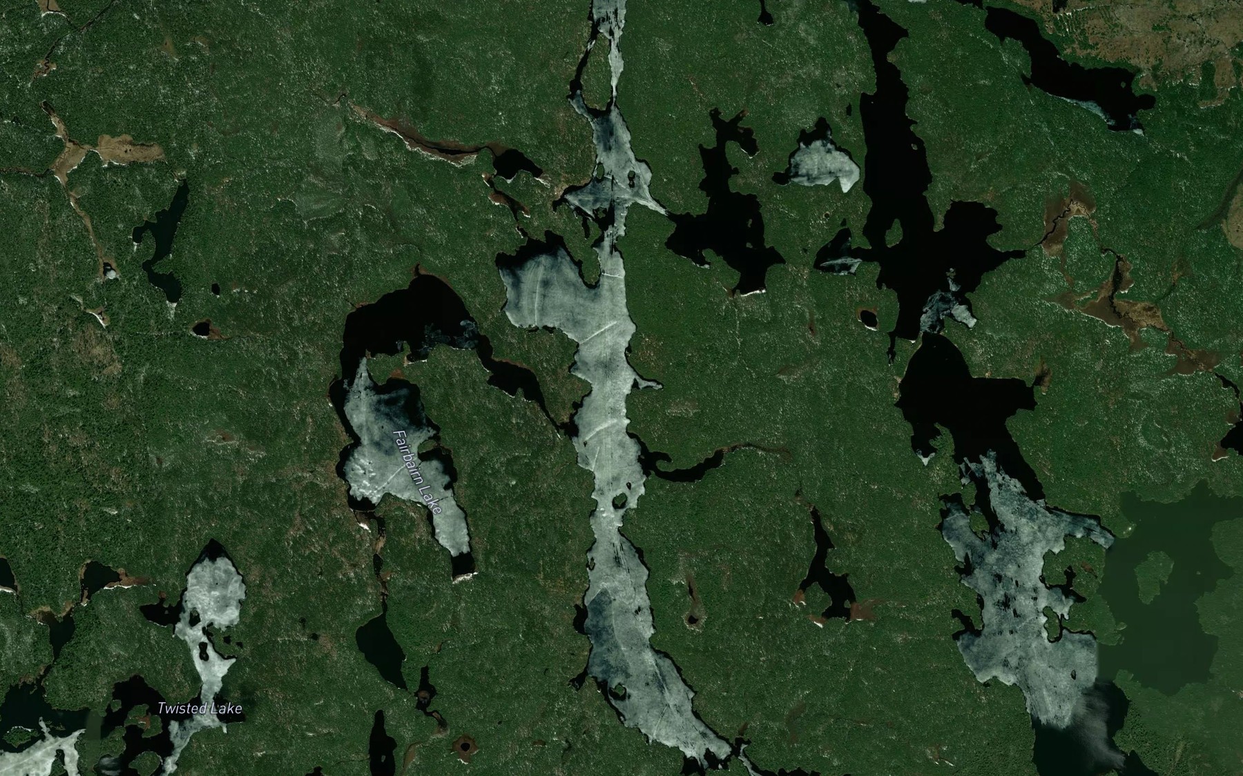 Satellite map of the Fairbairn Creek