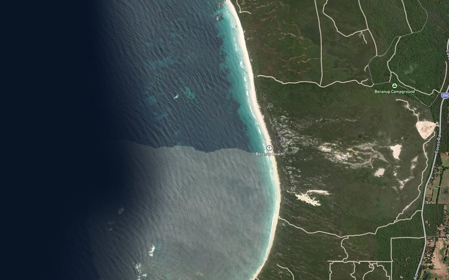 Satellite map of the Hamelin Bay