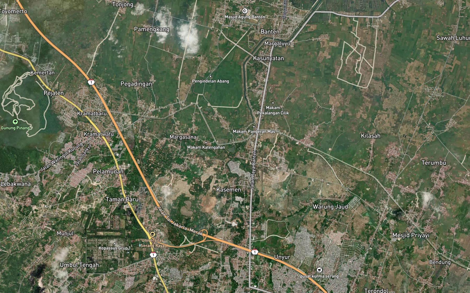 Satellite map of the Sungai Pelamunan