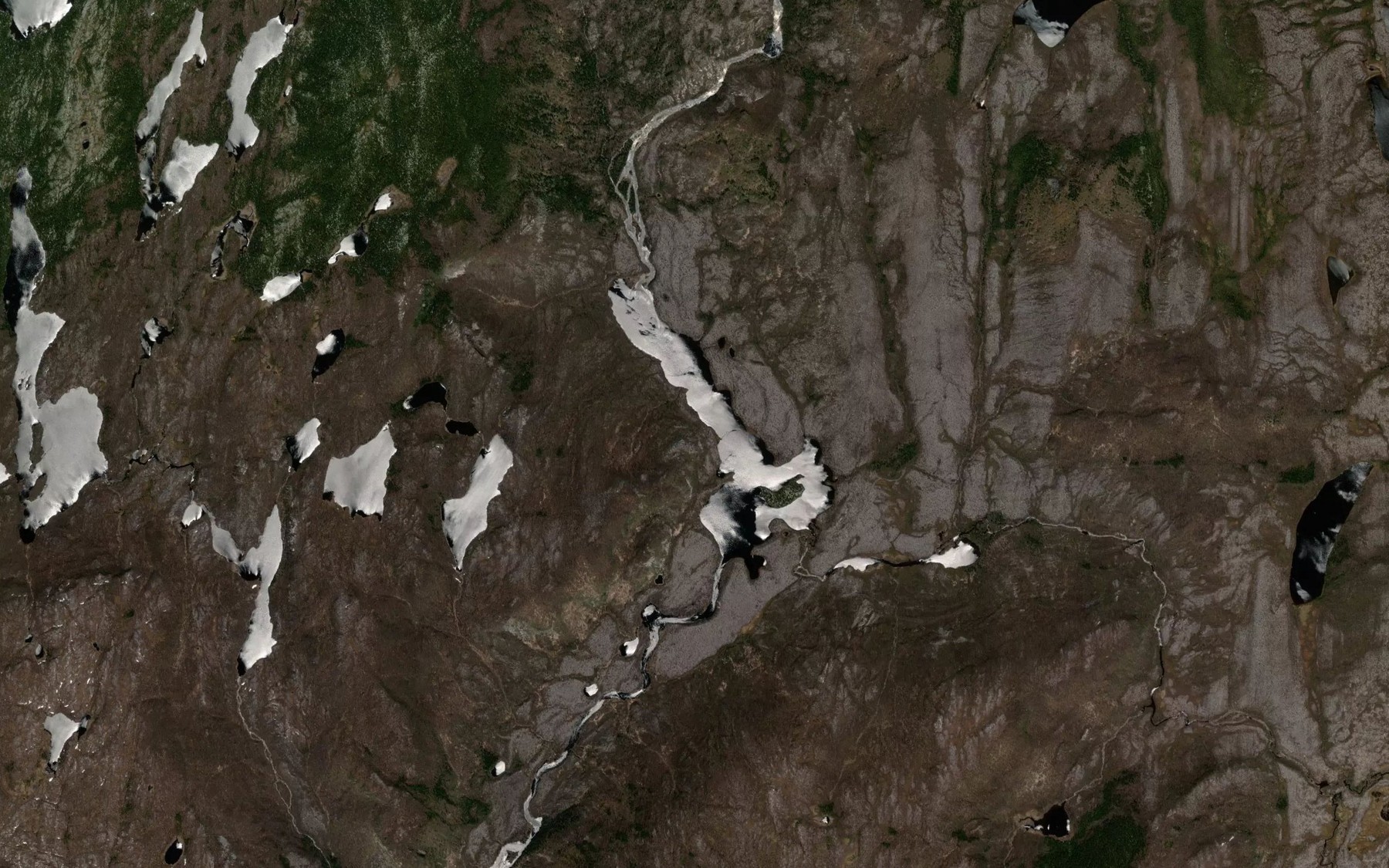 Satellite map of the Petit lac Brule