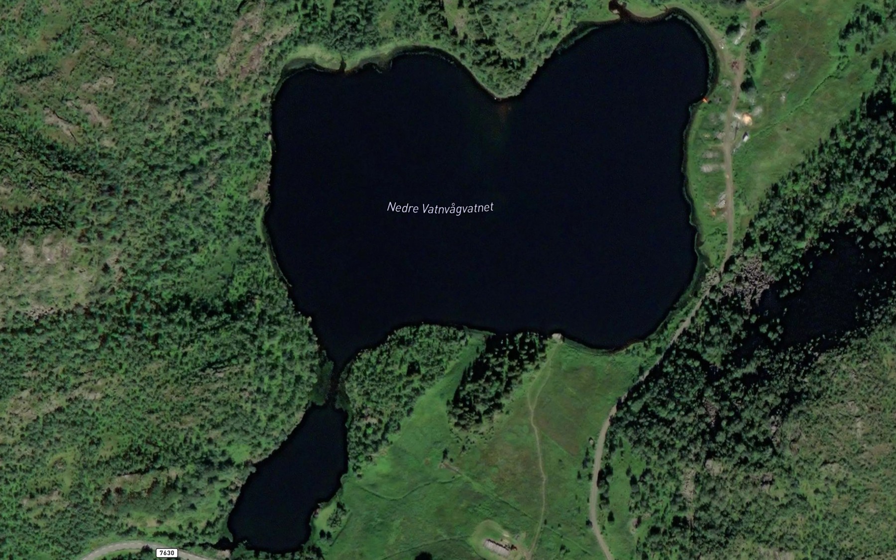 Satellite map of the Nervatnet
