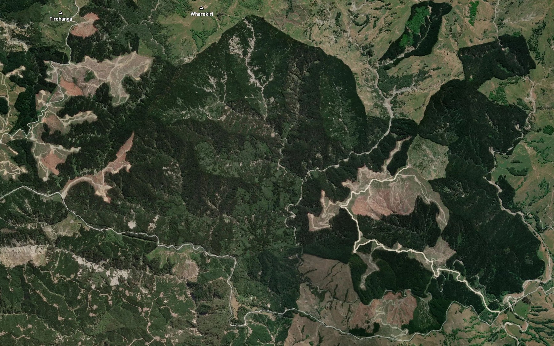 Satellite map of the Onetohunga Stream