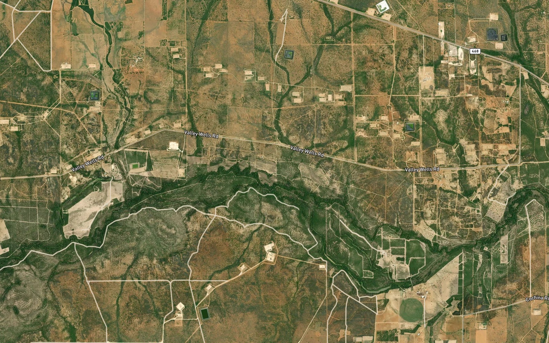 Satellite map of the Whitwell Lake
