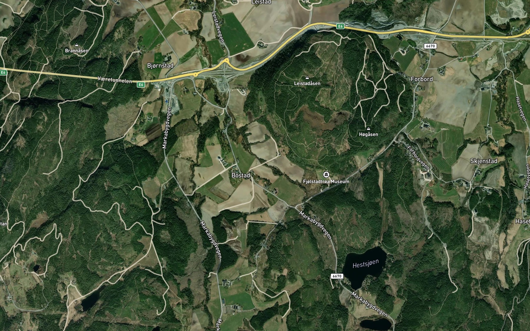 Satellite map of the Fjolstadbekken
