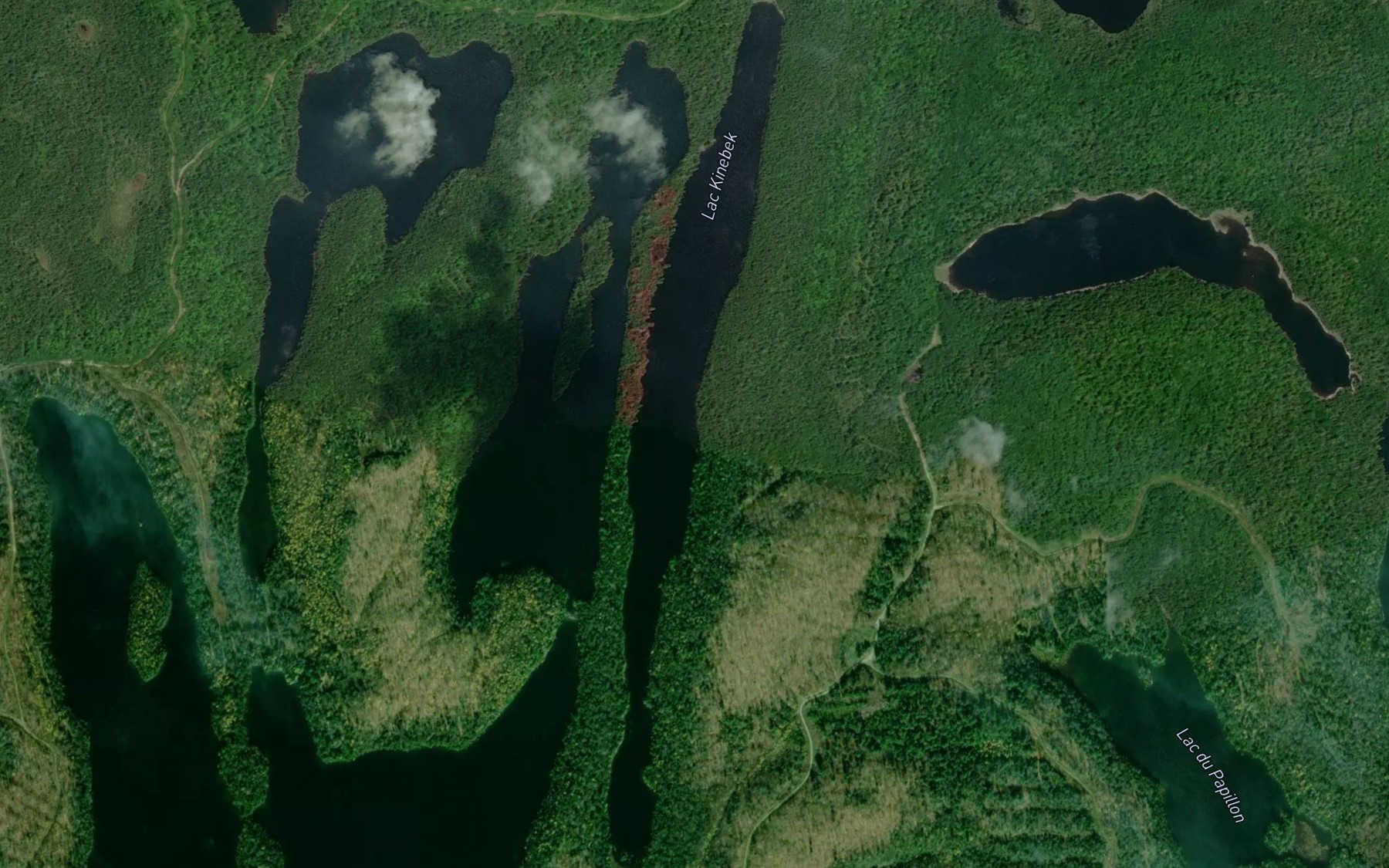 Satellite map of the Lac Kinebek