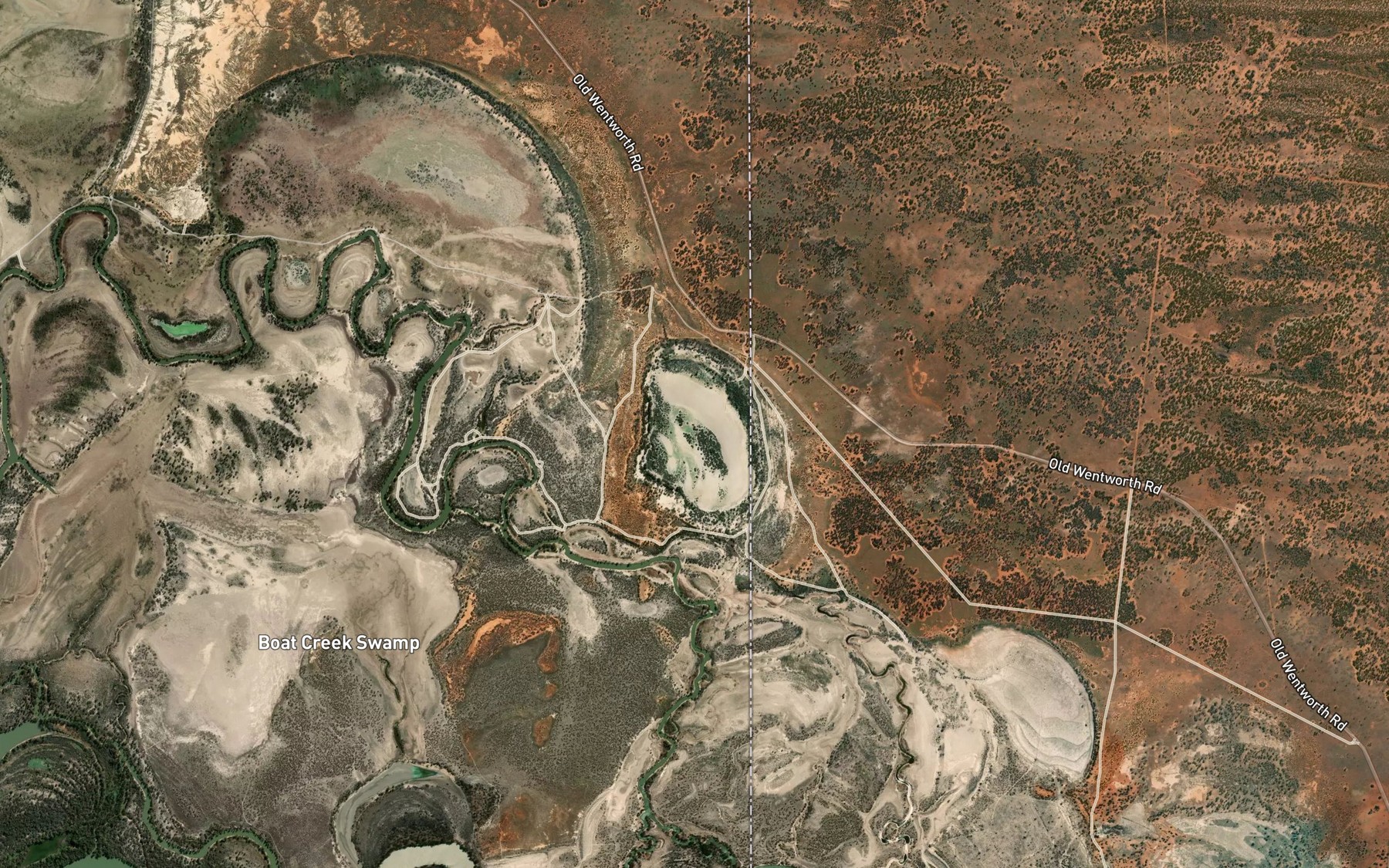 Satellite map of the Lake Littra