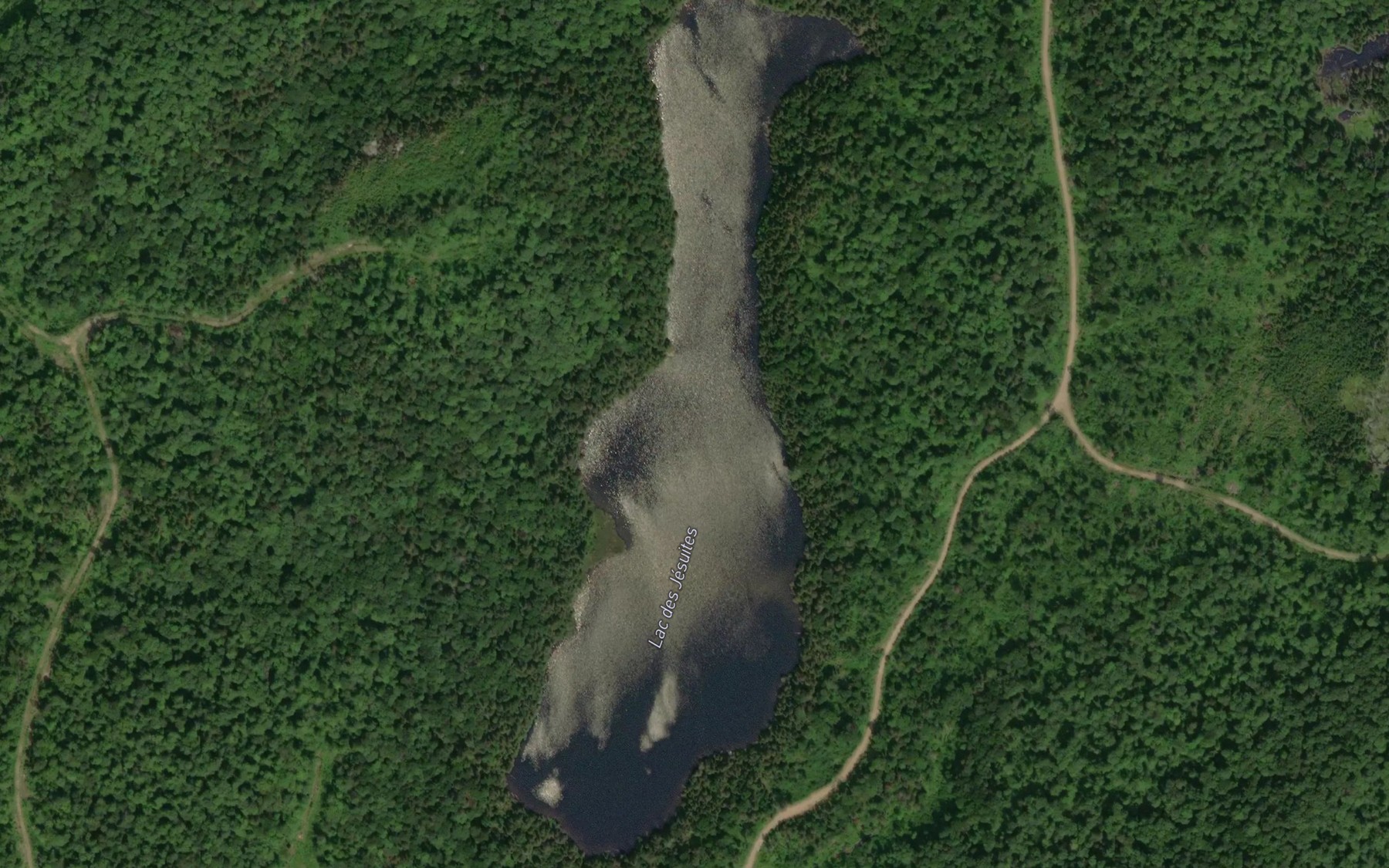 Satellite map of the Lac des Jesuites