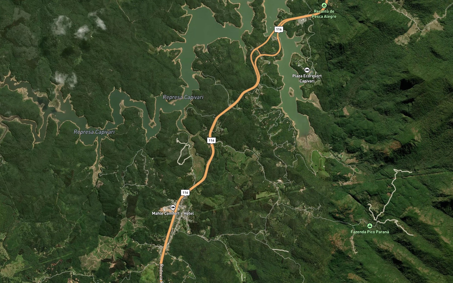 Satellite map of the Ribeirao Mato Limpo