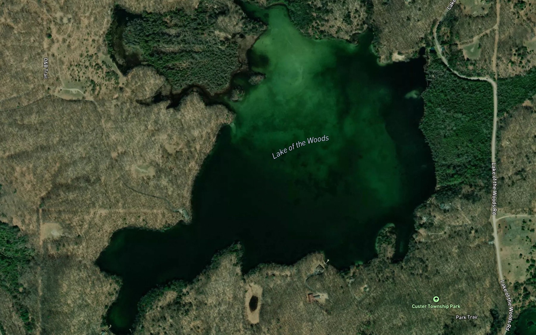 Satellite map of the Lake of the Woods