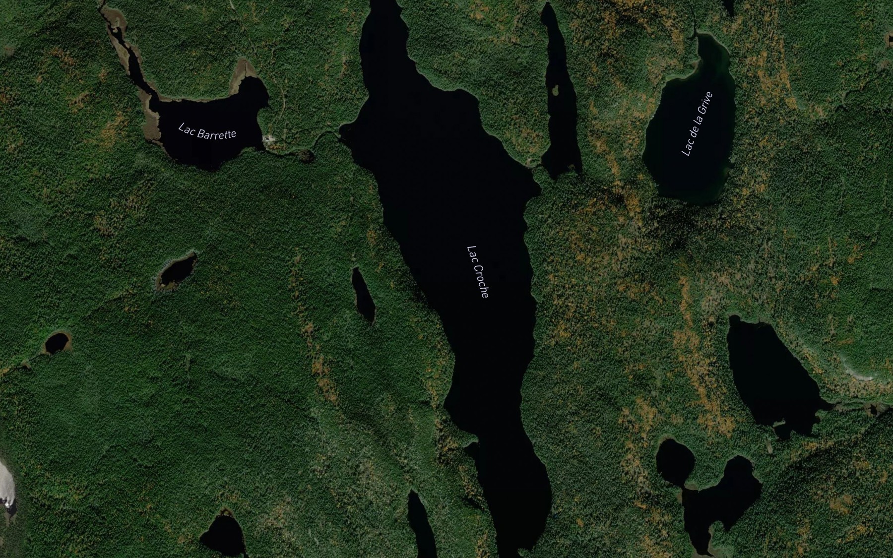Satellite map of the Lac Croche
