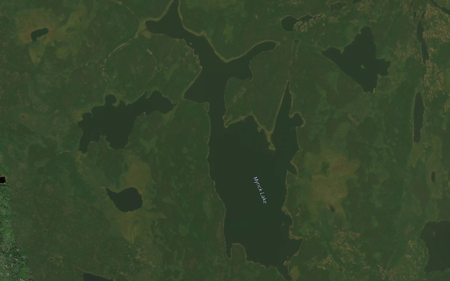 Satellite map of the Myrick Lake