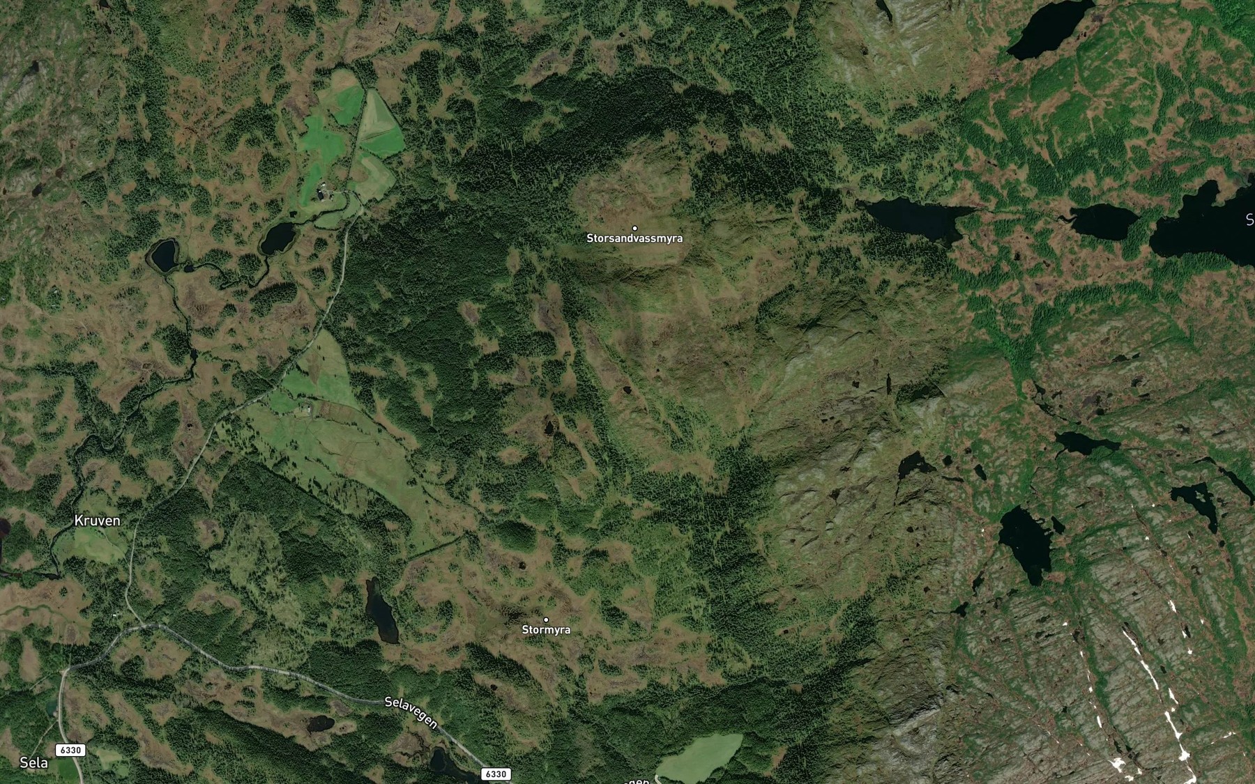 Satellite map of the Merkestjonna