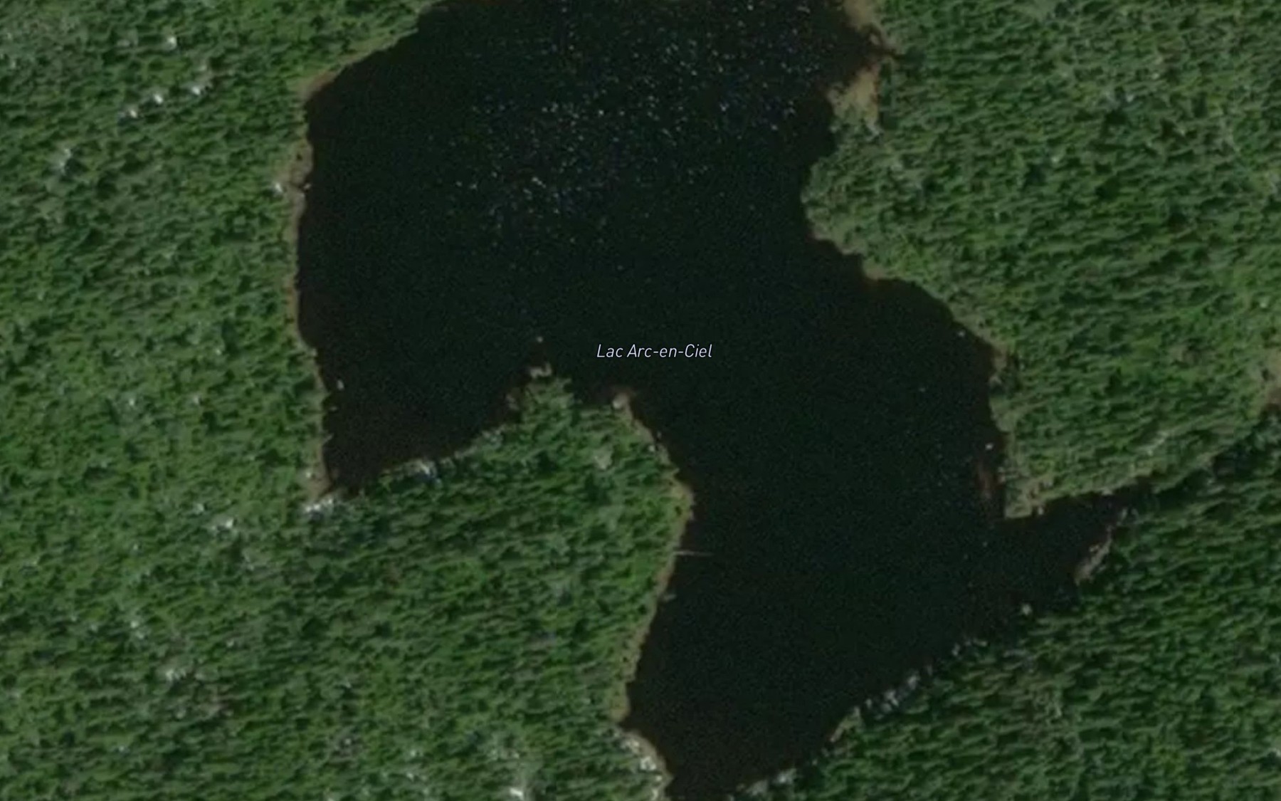 Satellite map of the Lac Arc-en-Ciel